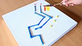 Easy Acrylic Painting Technique / Step By Step For Beginners / Palette Knife Painting Technique