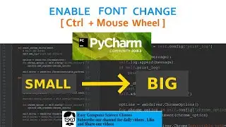 How to zoom in zoom out in Pycharm community edition in Windows Linux