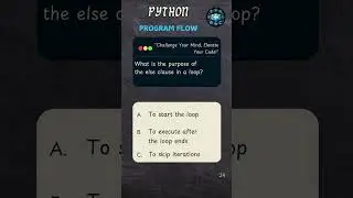 🔥 Python Flow Control MCQs: Master Loops & Conditionals! - 08 🔥