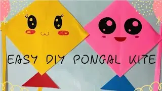 Paper Kite Handmade at home | DIY Pongal Kite Decor - How to make Kite with paper | DIY Kite