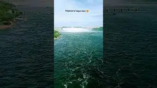 Nagarjuna Sagar Dam Gates Open 2025 🌊 | Massive Water Flow | Must Watch! #shorts #travel #adventure