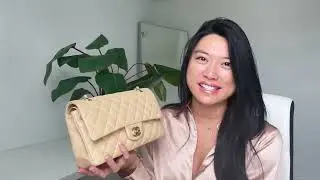 #Shebag Real Leather!  best replica Chanel Classic flap bag of medium size Caviar review 2025