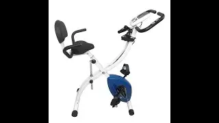 Dolphy Folding Stationary Exercise Bike with 8-levels Magnetic Resistance, Back and Arm Rests, DGC4