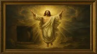 Resurrection of Jesus | Gold Frame TV Art | Art Screensaver for TV | 1 Scene - 2 Hrs #Jesus #easter