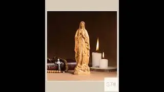 Our Lady of Lourdes Wooden Catholic Statue Religious Gifts Our Lady of Guadalupe Custom Gift Hand...