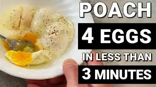 Perfect Poached Eggs in less than 3 minutes (No Vinegar Required!)