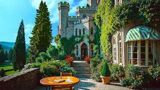 Castle Garden Jazz | Blooming Morning Escape | Elegant Jazz Vibes in a European Garden Paradise