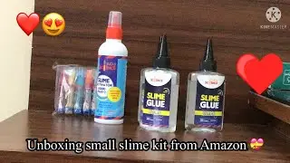 Unboxing small slime kit from Amazon 🤓😁❤️
