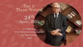 Thesis Writing By Dr  DN Sansanwal