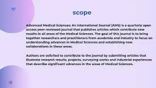 Advanced Medical Sciences: An International Journal (AMS)