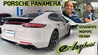 Segura ROMÃO! Porsche Panamera E-Hybrid - Downpipe + Midpipe + REMAP