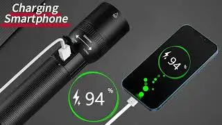 LED Torch Super Bright,Rechargeable(5000mAh Battery) Power Bank Function