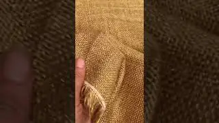 Discover the Shimmering Elegance of Sparkling Gold Natural Hessian Fabric