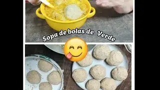 Sabrosa sopa de bolas de verde 