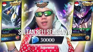 SULTAN BELI SEMUA SKIN LEGENDS SEKALIGUS!?!? TOTAL? 30.000 DIAMOND! - Mobile Legends Indonesia #42