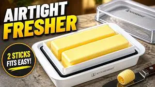 KITCHENDAO Airtight Butter Dish with Lid for Countertop and Fridge