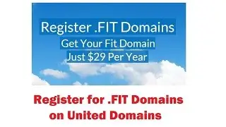 Register for .FIT Domains on United Domains