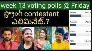 13 th week shocking voting poll result || strong contestant may eliminate..???