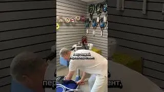 У нас первый обладатель новой ракетки Wilson RF от маэстро Федерера.