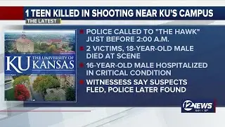1 teen killed, another critically injured in shooting near KU's campus