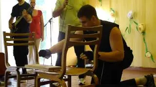 Evangelist Drives Nails thru board