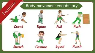 🎯 Master Body Movement Vocabulary with Animated Visuals | English Learning Made Fun