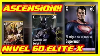 ☑️Como SUBIR A ELITE X NIVEL 60 en [INJUSTICE] 😎😎/QUE ES LA ASCENCION EN INJUSTICE?☑️