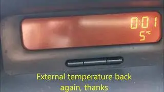 Renault Megane II External Temperature missing