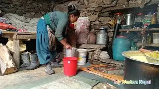 Real Nepali Village Activities people Life.mountain Village Story in Nepal.