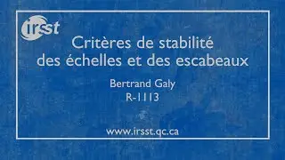 Crit&egrave;res de stabilit&eacute; des &eacute;chelles et des escabeaux