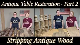 Part 2: 19th Century Dining Table Restoration | Stripping Antique Wood