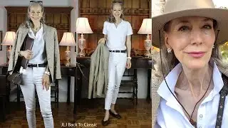 Стиль вне времени: аксессуары Louis Vuitton Multi Pochette, льняной пиджак, рубашка-поло, белые джинсы