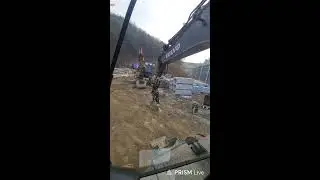 행복 포크레인 굴삭기 굴착기 포크레인 excavator operate