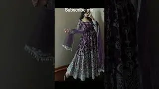 Anarkali suit set with beads hand work and embroidery #viral #fashion #stlyish #fashiondress