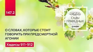 147.2 Сады праведных. О словах, которые стоит говорить при предсмертной агонии. Хадисы 911-912