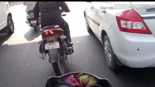 Almost crashed|scooter power brakes|pollution|Road Madness