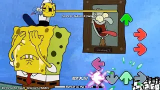 FNF: Фантазм Сквидварда / Губка Боб ПРОТИВ нового сотрудника месяца █ Friday Night Funkin' – моды █