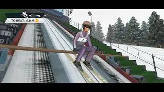 Handy Spiel Ski Jumping 2025 - mein erster Versuch