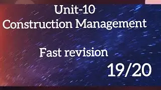 Construction Management| Jdo | Full revision| Part - 1