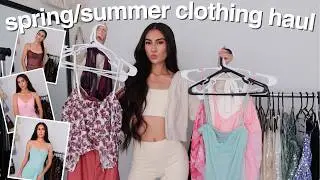 SPRING TO SUMMER CLOTHING TRY ON HAUL | outfit inspo: dresses, tops & more