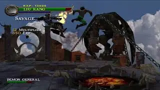 Ultimate Mortal Kombat Shaolin Monks Survival Mode - Liu Kang - Hornbuckle Skin
