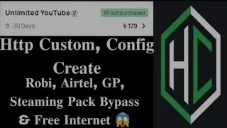 HTTP CUSTOM | Config Create Robi Airtel GP | Streaming pack Bypass & Free Internet 😱