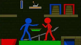Watergirl and Fireboy, Stickman Animation (Escape Part 5)