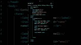 how to create a form using html ? #html #shorts #shortvideo #formhtml