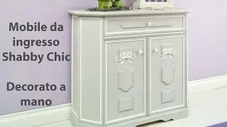 Mobile da ingresso Shabby Chic decorato a mano