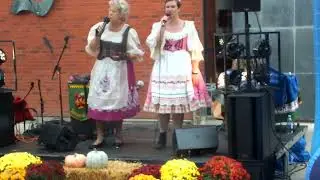 German singing in October beer fest in Kitchener, Ontario, Canada