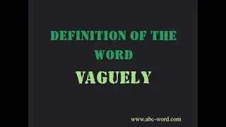 Definition of the word 