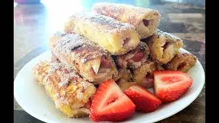 French toast roll ups- Strawberry