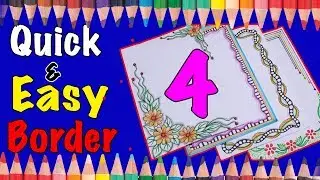 How To Make Easy School Project || Easy Page Border Design || Border Designs || My Creative Hub