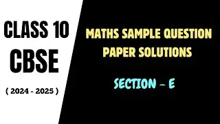 CBSE class 10  maths standard sample paper solutions (2024 -25) in malayalam ( Q.36 - 38)